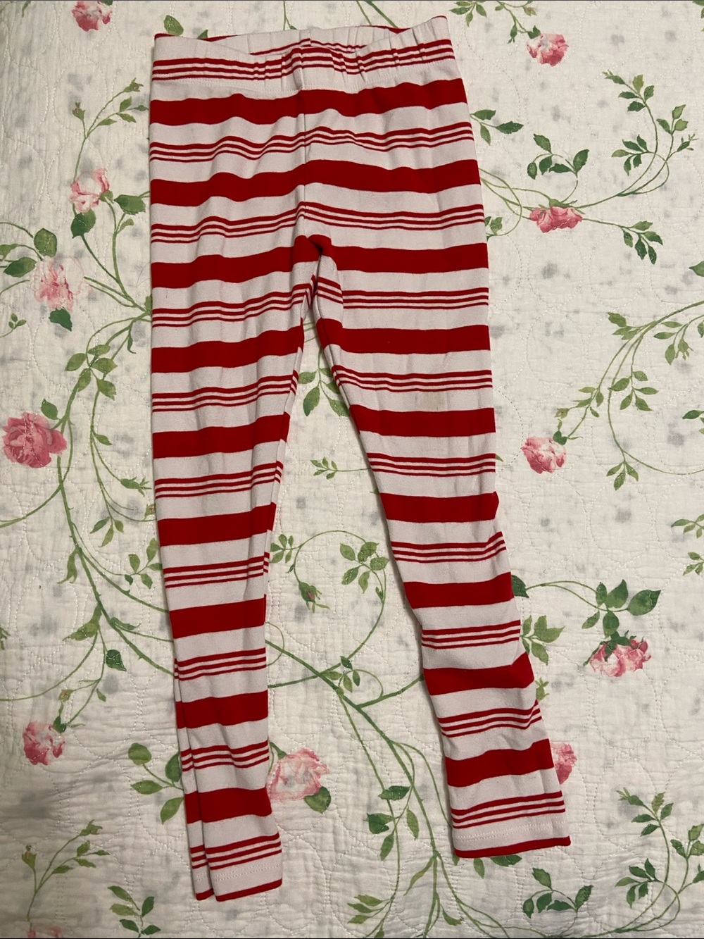 Gymboree Red and White Striped Leggings